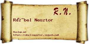 Rábel Nesztor névjegykártya